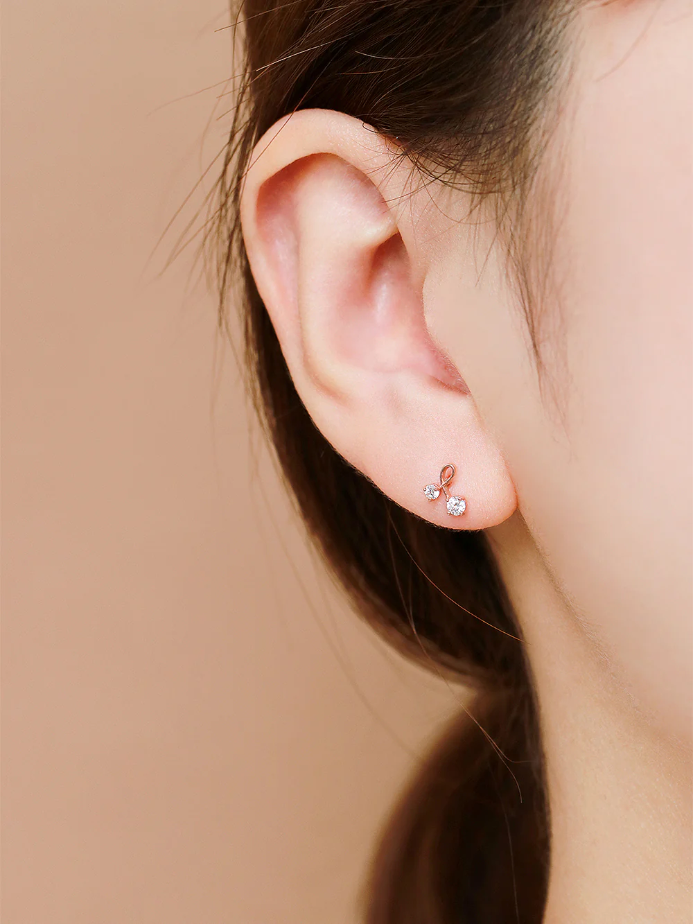 14K Gold Cubic Cherry Cartilage Piercing Earring 20G18G16G - Image 9