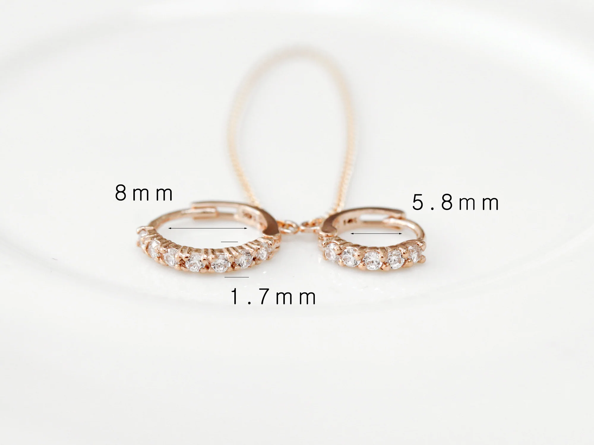 14K Gold Cubic Hoop Layered Earring - Image 10