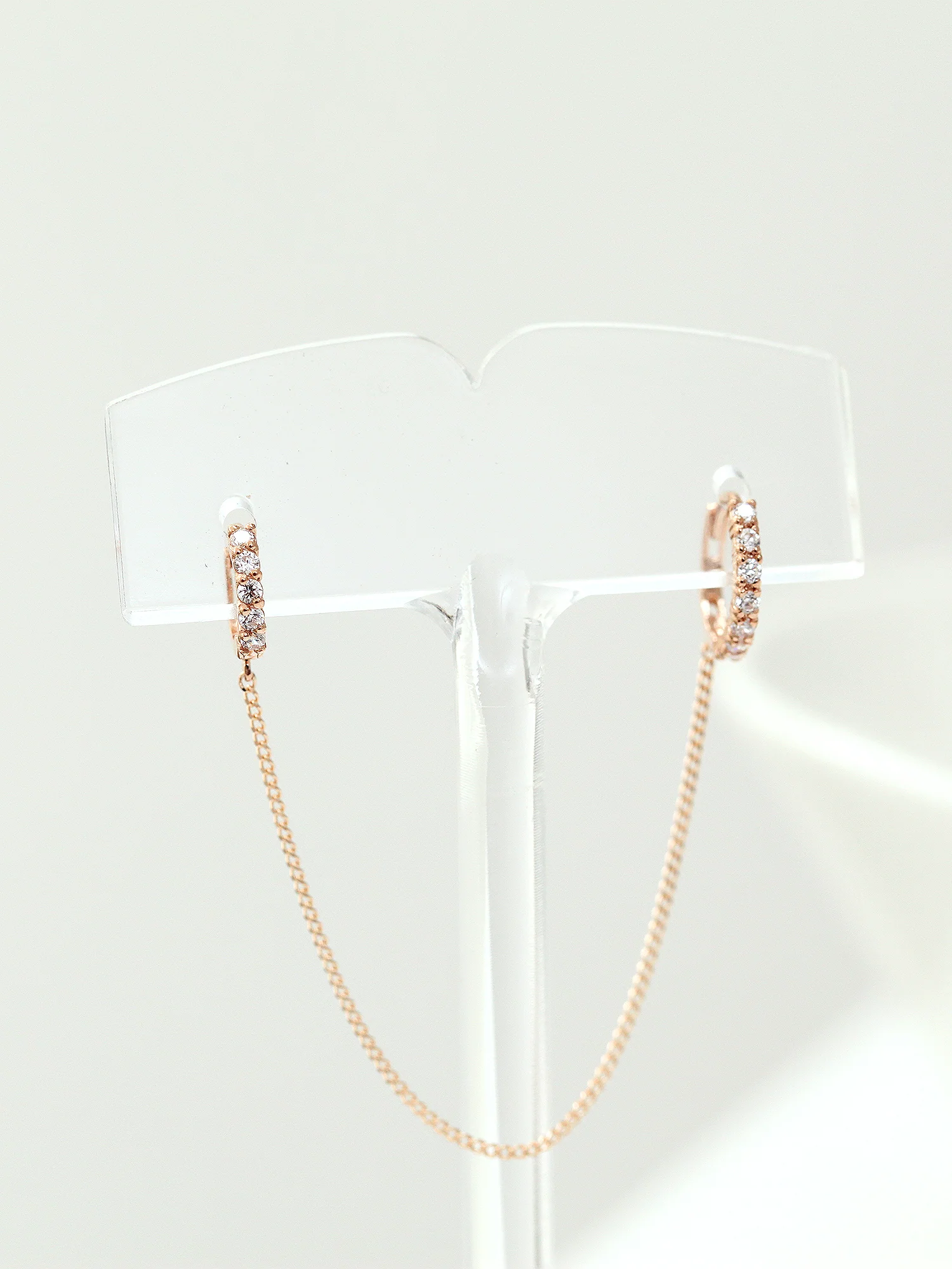 14K Gold Cubic Hoop Layered Earring - Image 5
