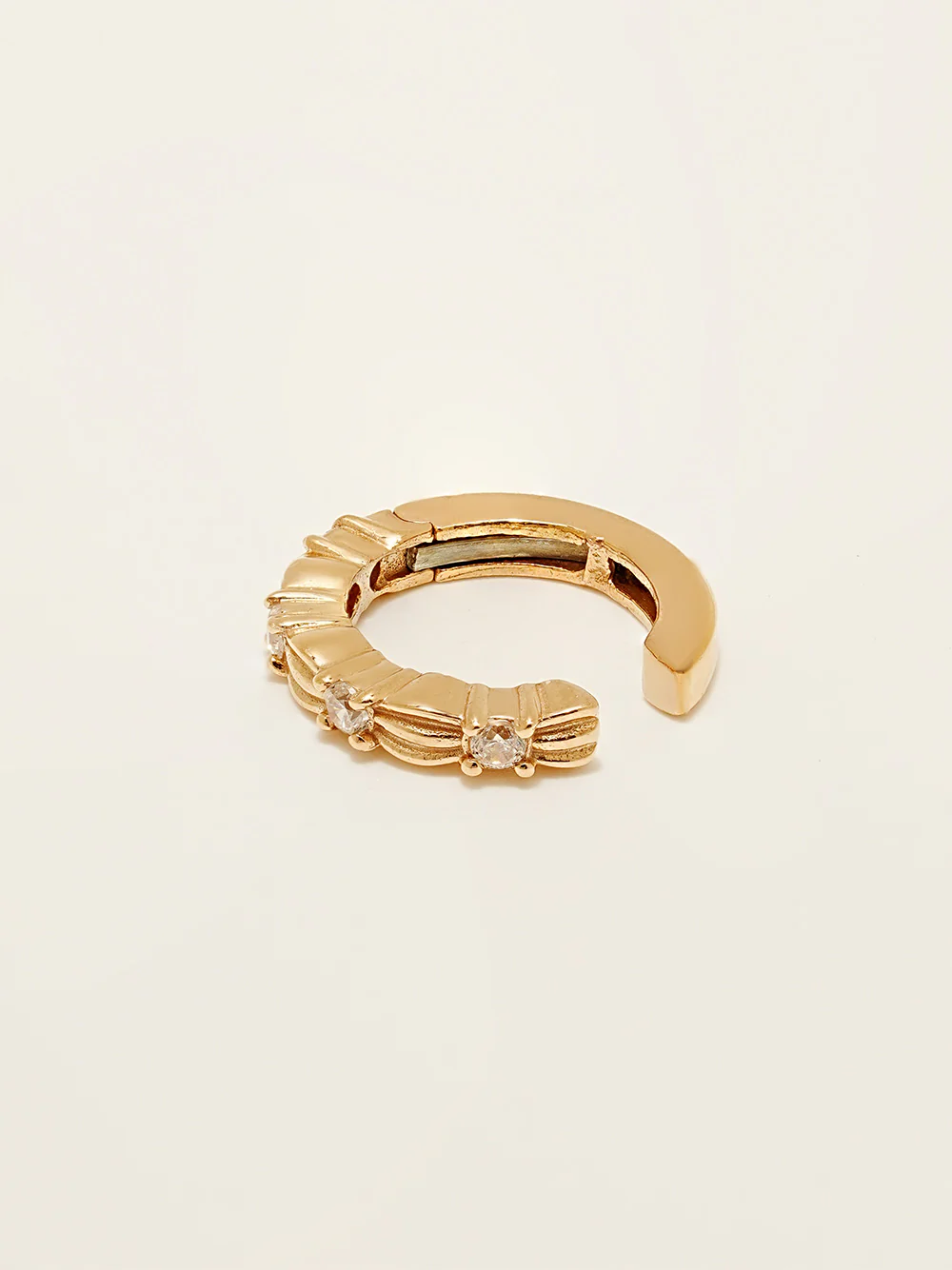 14K Gold Cubic Puff Ear cuff - Image 12