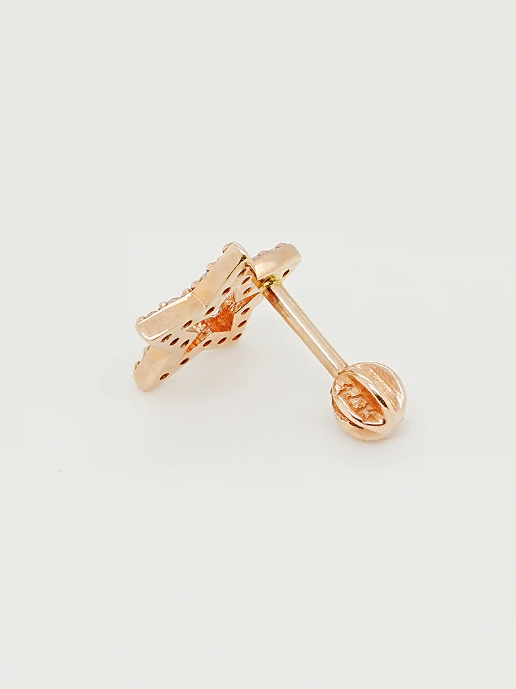14K Gold Cubic Twinkle Star Cartilage Earring 18G16G - Image 15