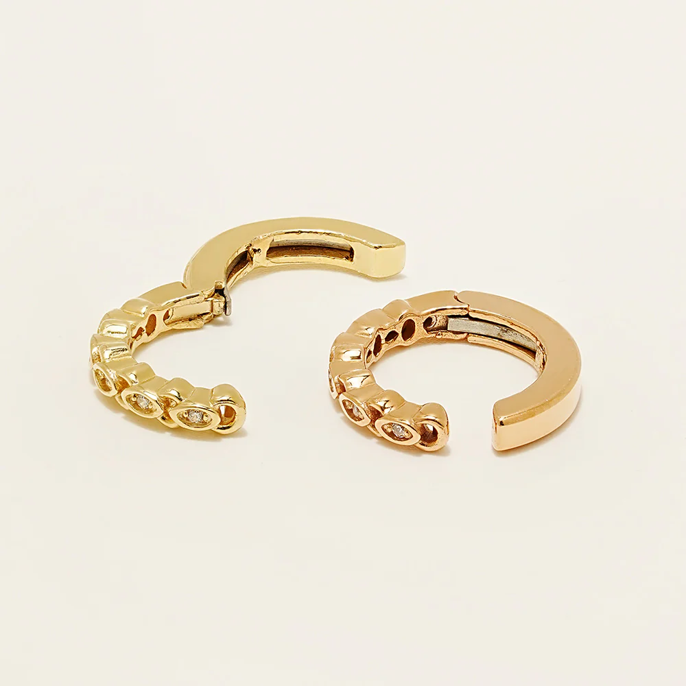 14K Gold Cubic Twist Ear cuff - Image 12