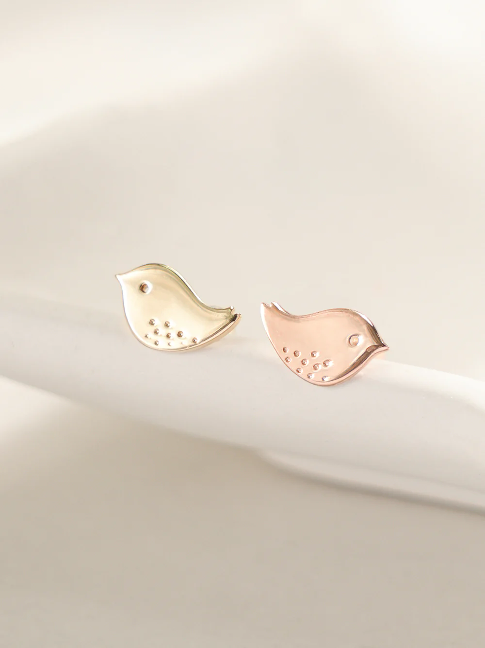 14K Gold Cutie Bird Cartilage Earring 20G18G16G - Image 5