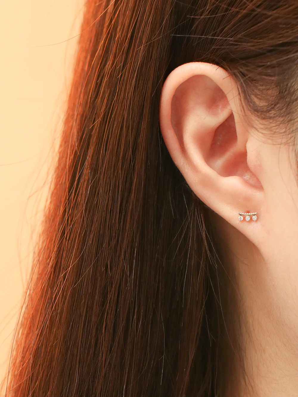14K Gold CZ Tiara Cartilage Earring 20G18G16G - Image 6