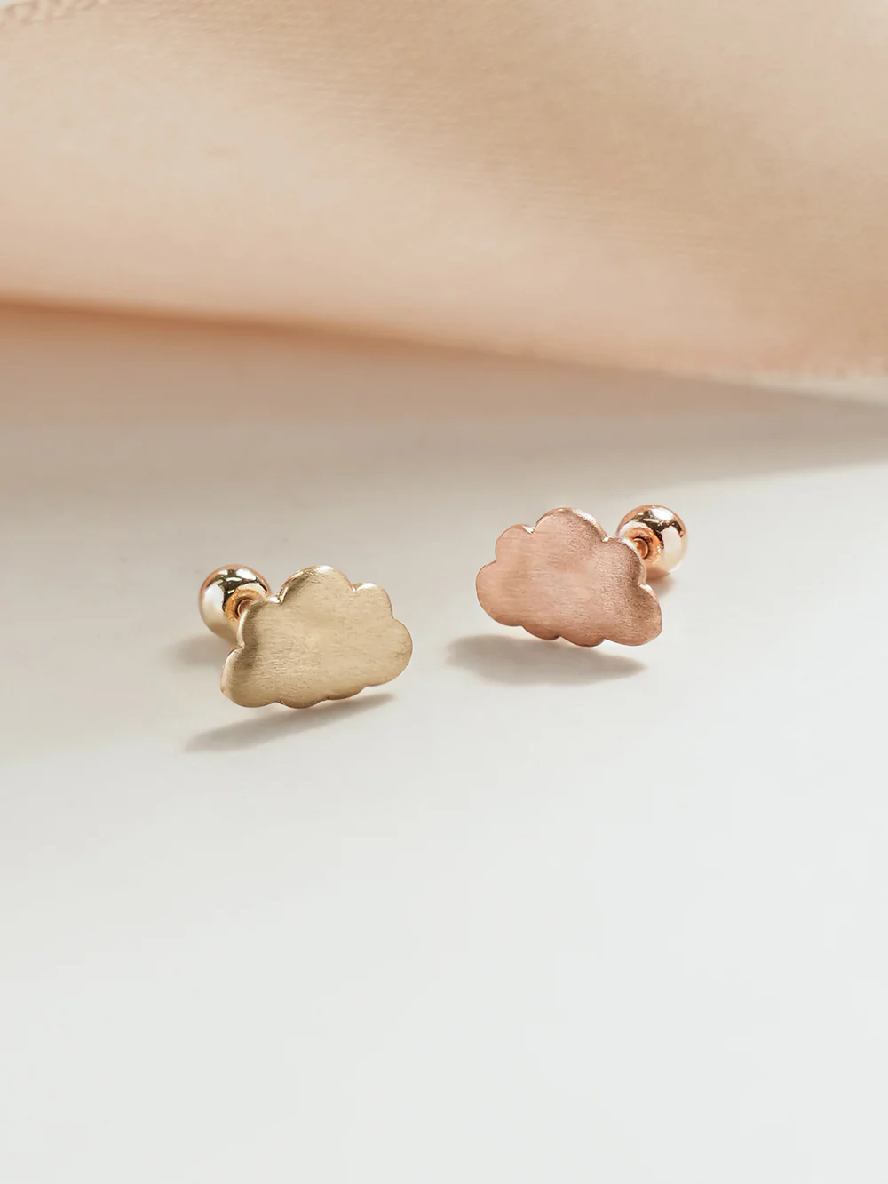 14K Gold Daily Cloud Cartilage Earring 20G18G16G - Image 3