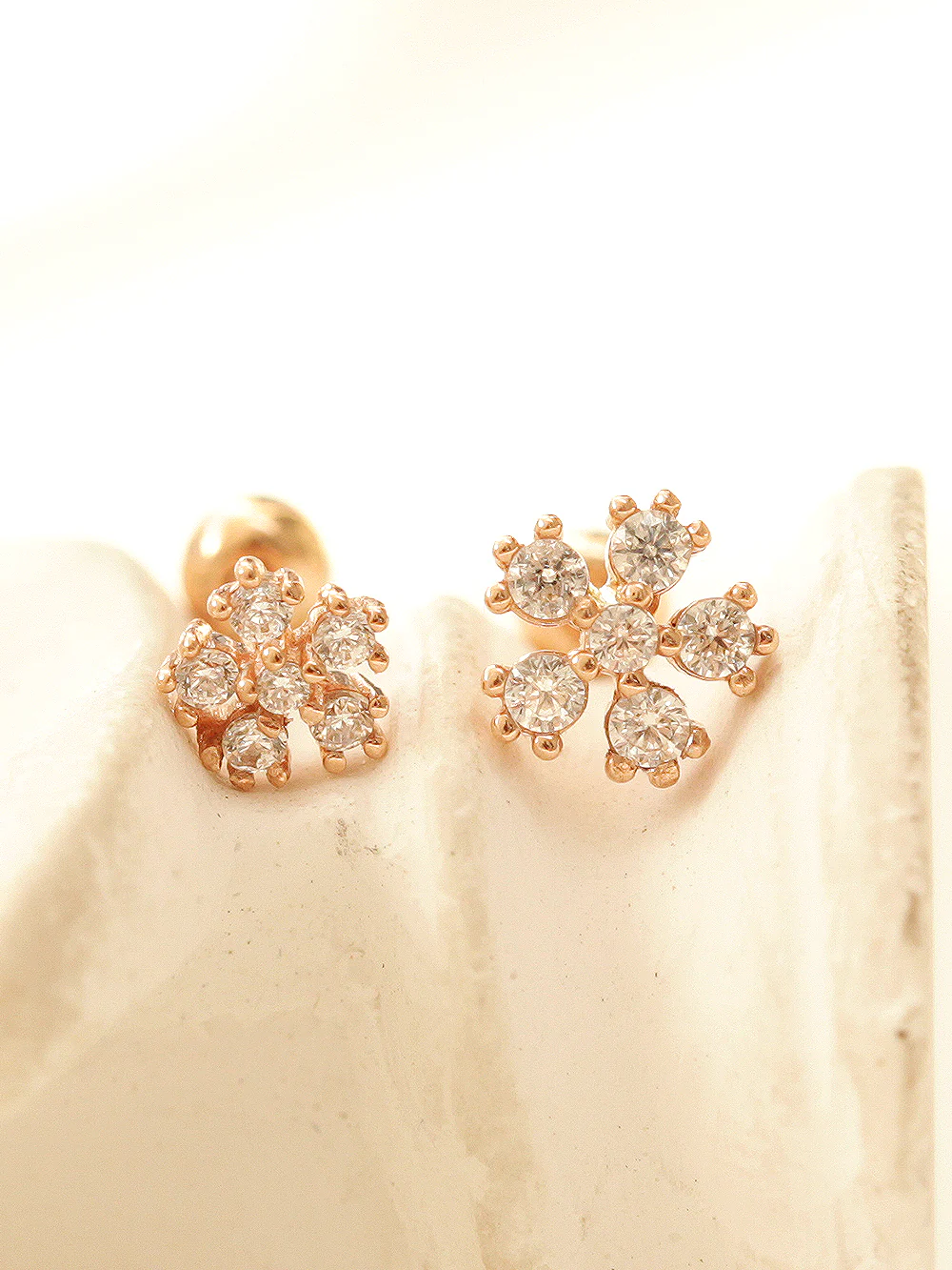 14K Gold Daily Cosmos Cubic Cartilage Earring 20G - Image 5