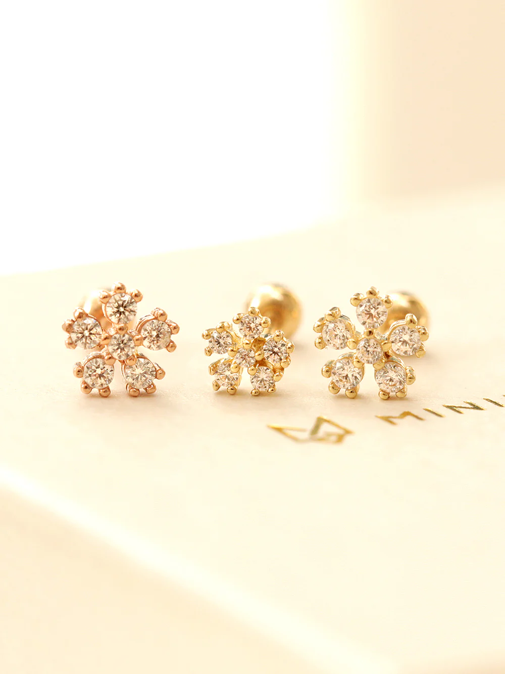 14K Gold Daily Cosmos Cubic Cartilage Earring 20G - Image 6