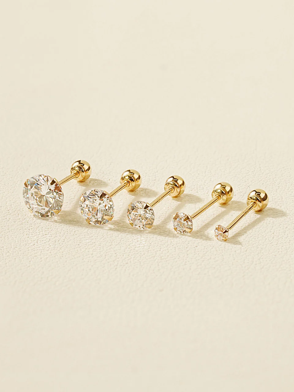 14K Gold Daily Cubic Cartilage Earring 20G