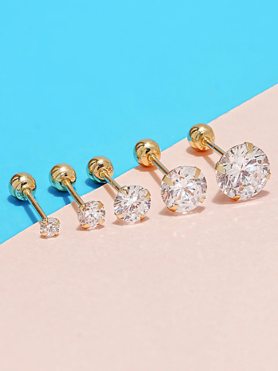 14K Gold Daily Cubic Cartilage Earring 20G - Image 5
