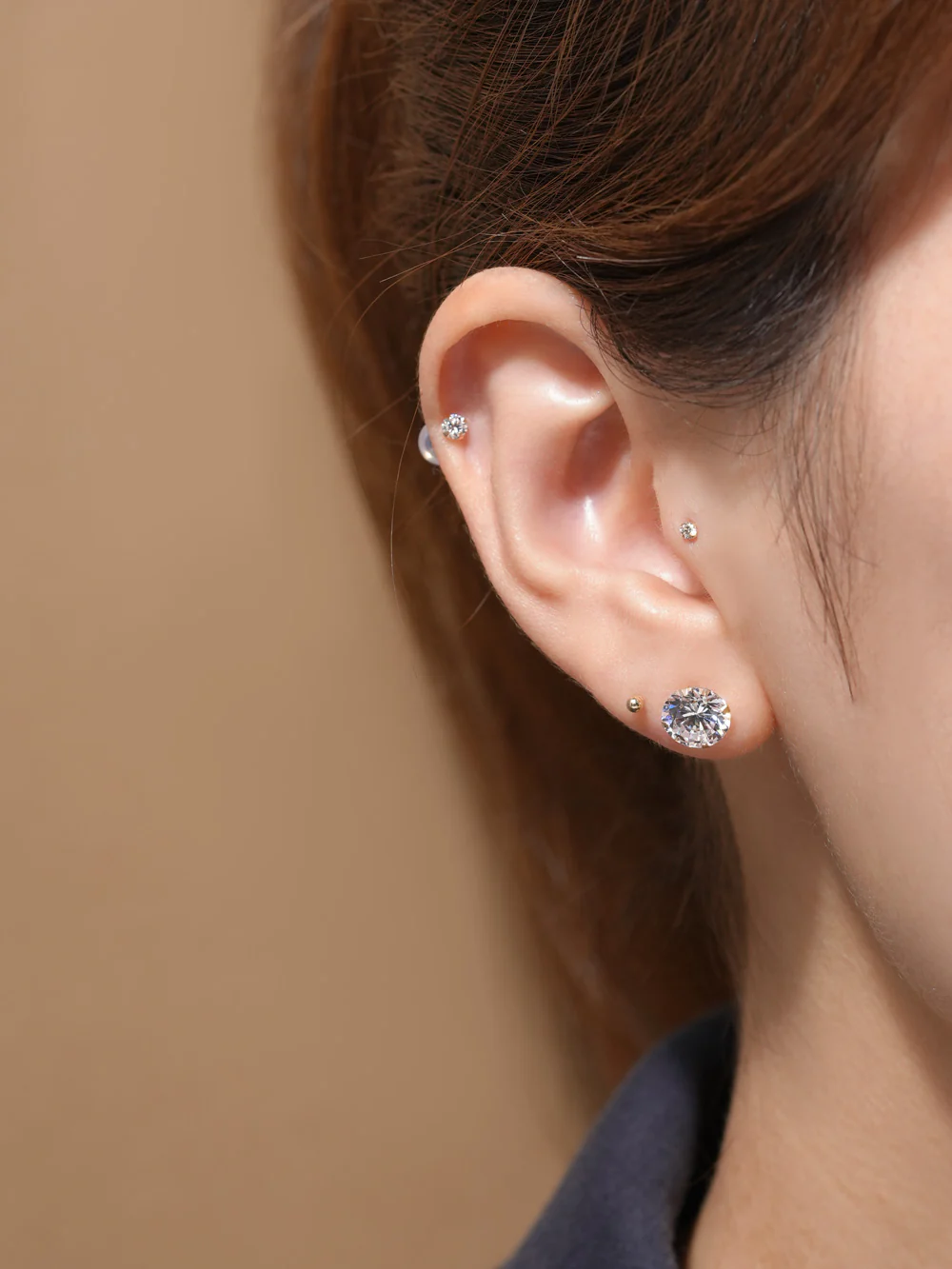 14K Gold Daily Cubic Cartilage Earring 20G - Image 8