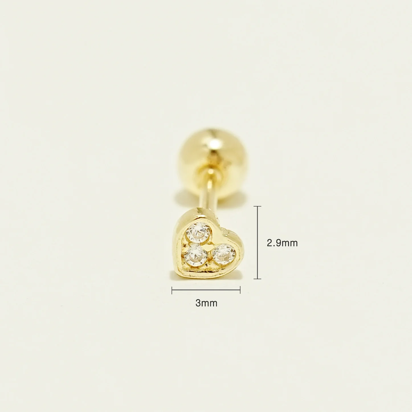 14K Gold Daily Love Shooting Cartilage Earring 20G - Image 9