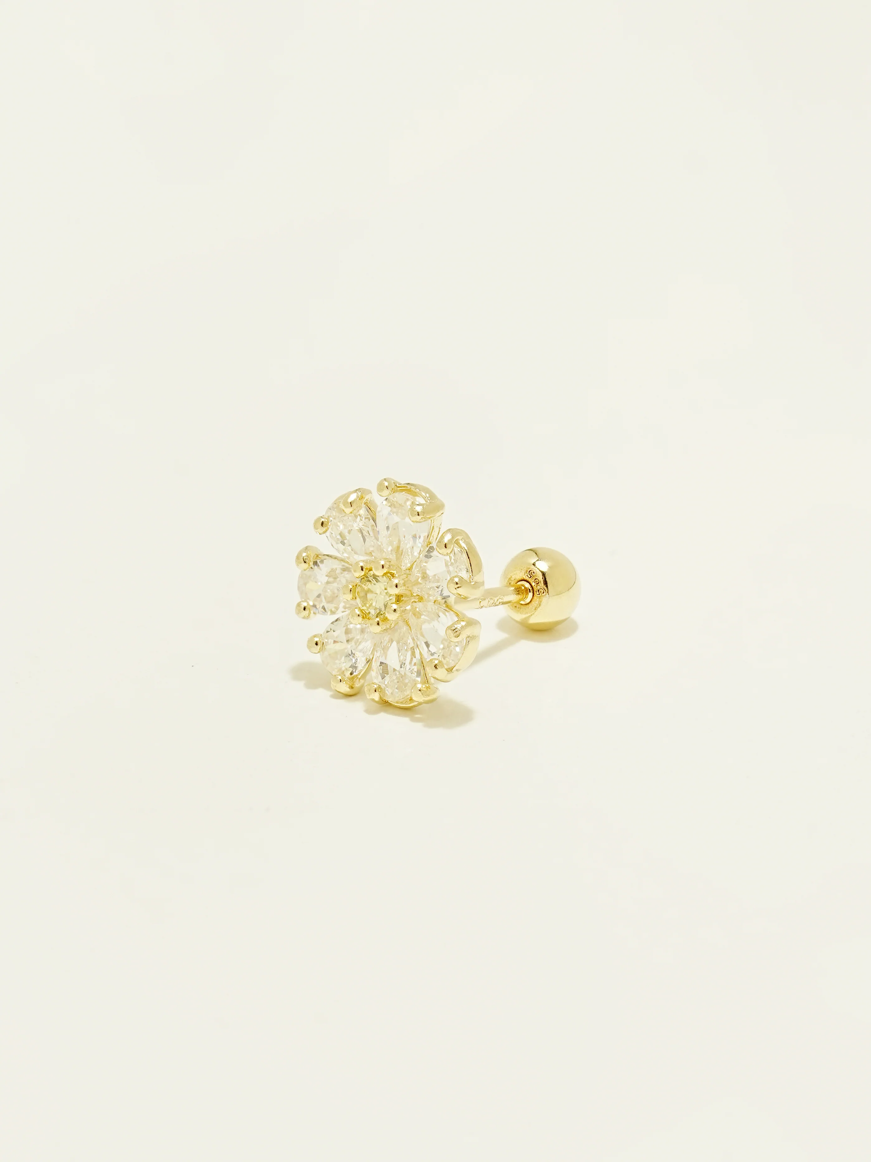 14K Gold Daily Shine Daisy Cartilage Earring 20G - Image 7