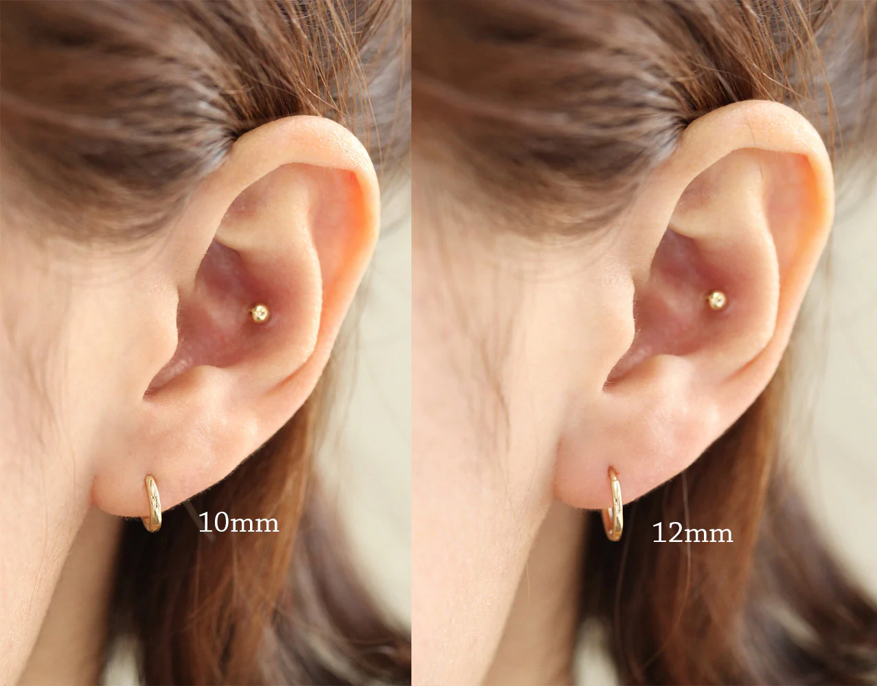 14K Gold Daily Simple Hoop Earring - Image 8