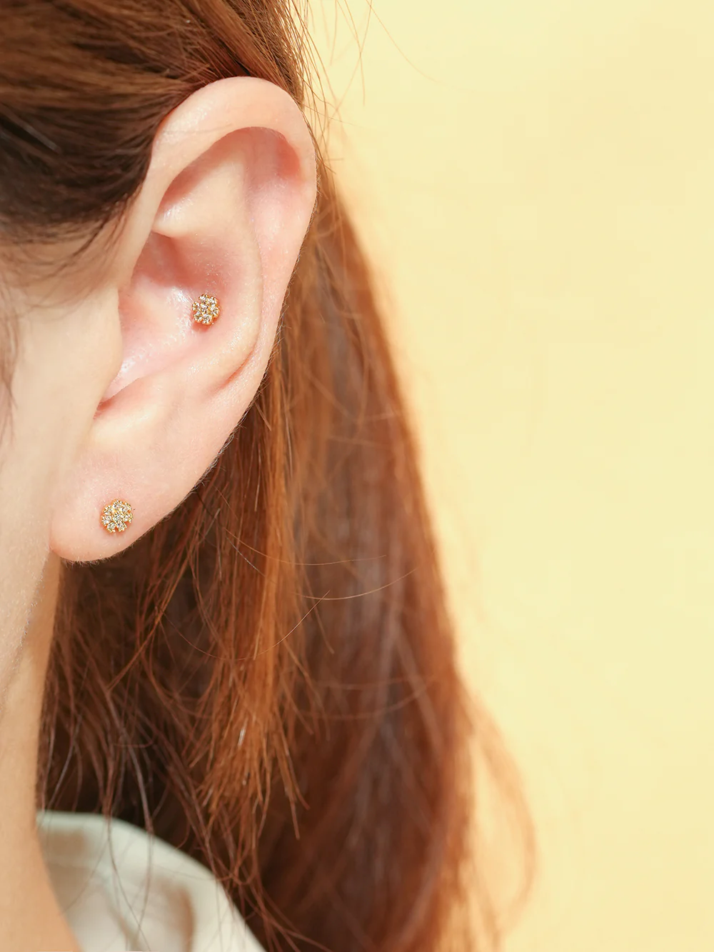 14K Gold Dandelion Cartilage Earring 20G - Image 6