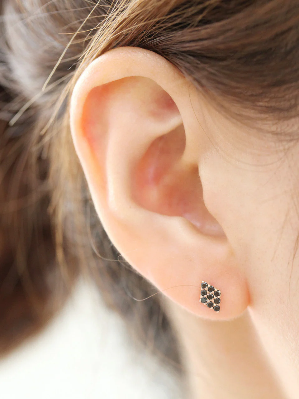 14K Gold Diamond CZ Cartilage Earring 18G16G - Image 7