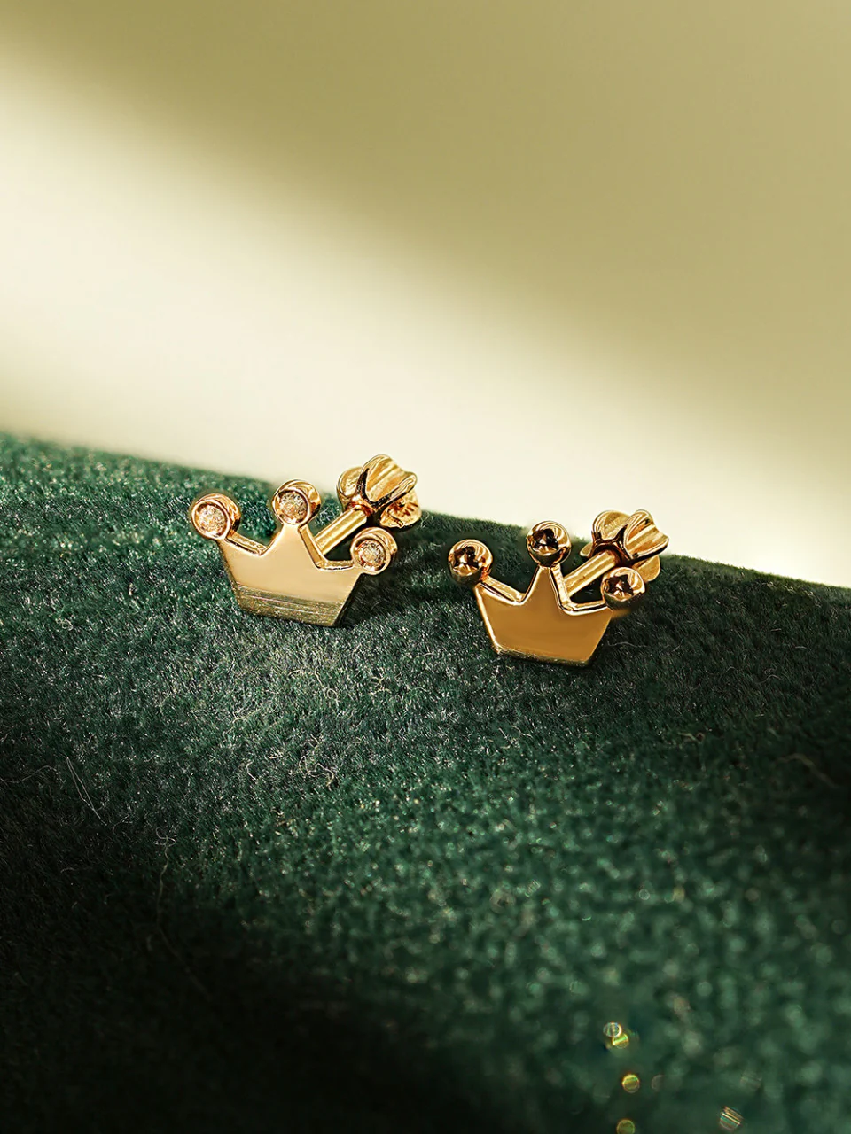 14K Gold Dot Cubic Tiara Cartilage Earring 18G16G - Image 7