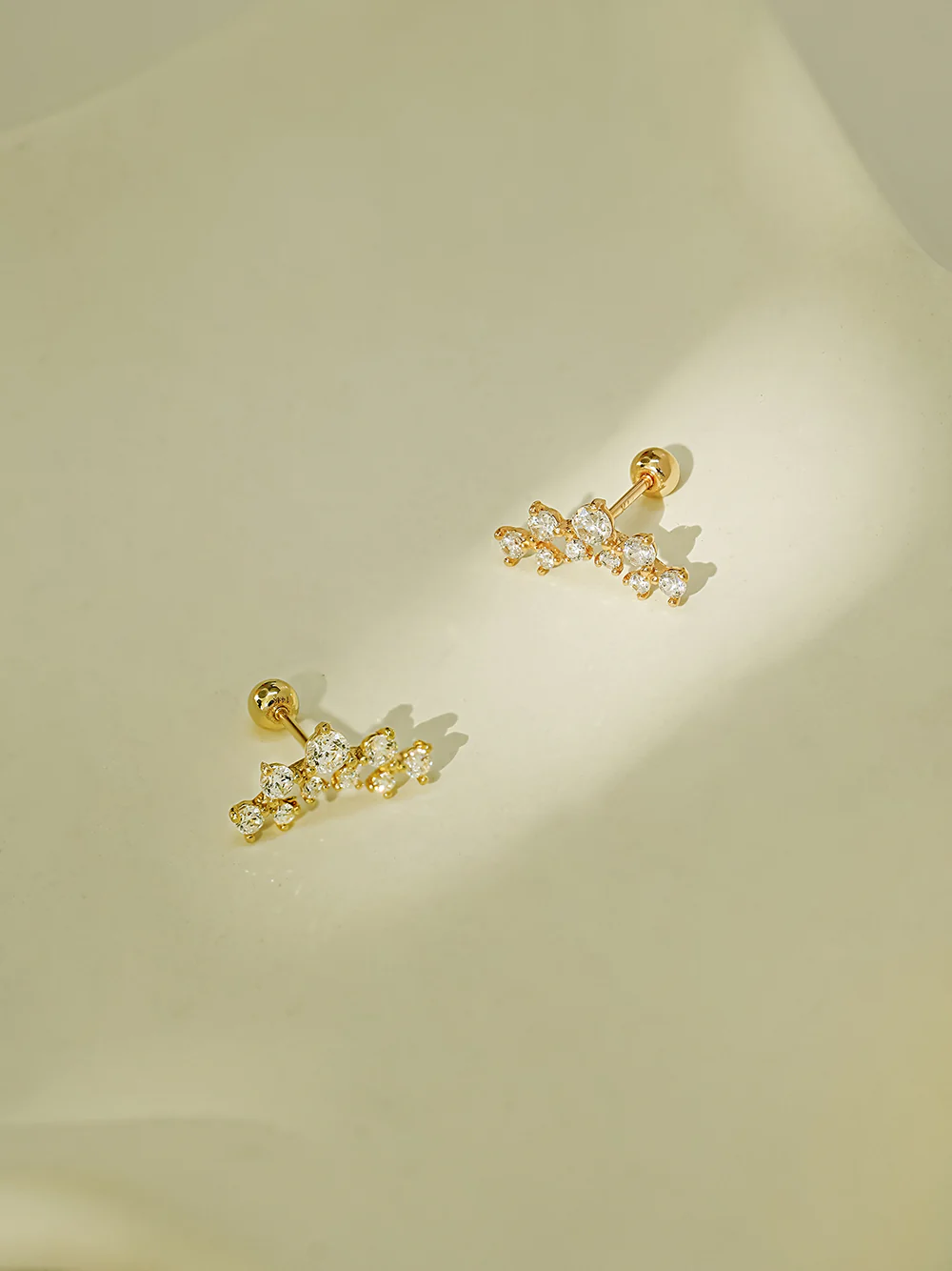 14K Gold Double Curved Tiara Cartilage Earring 20G18G16G - Image 5
