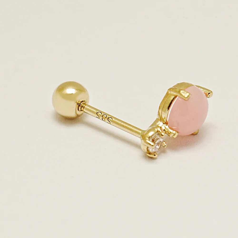 14K Gold Double Point CZ Cartilage Earring 20G18G16G - Image 15