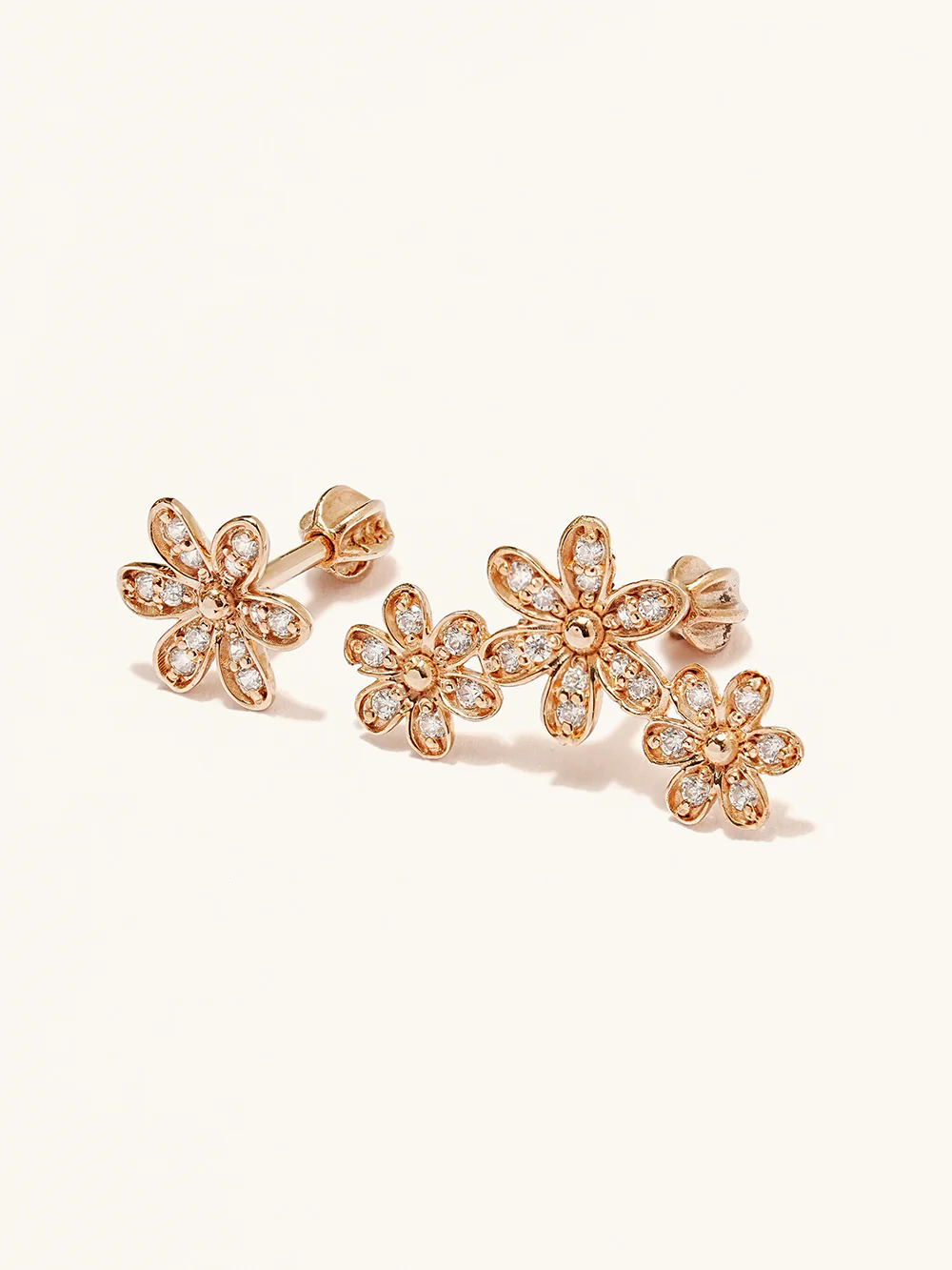 14K Gold Elysee Flower Cartilage Earring 18G16G - Image 5