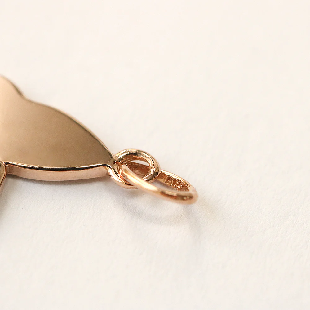 14K Gold Enamel Butterfly Necklace Pendant - Image 11