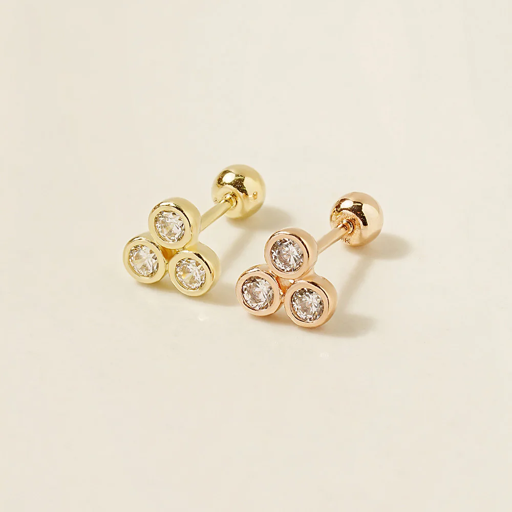 14K Gold Fidget Spin Cubic Cartilage Earring 20G - Image 5