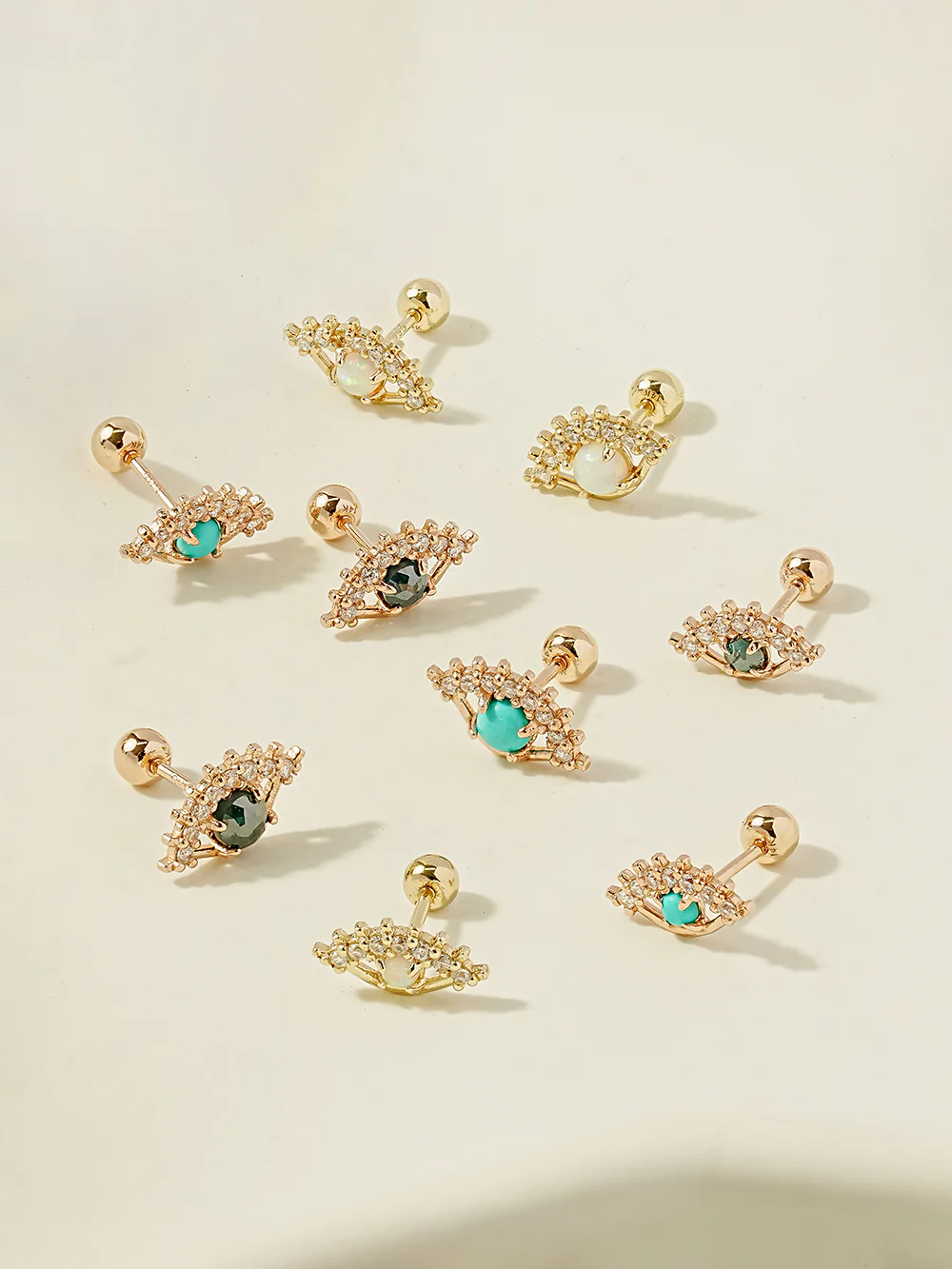 14K Blink Evil Eye Cartilage Earring 20G - Image 11