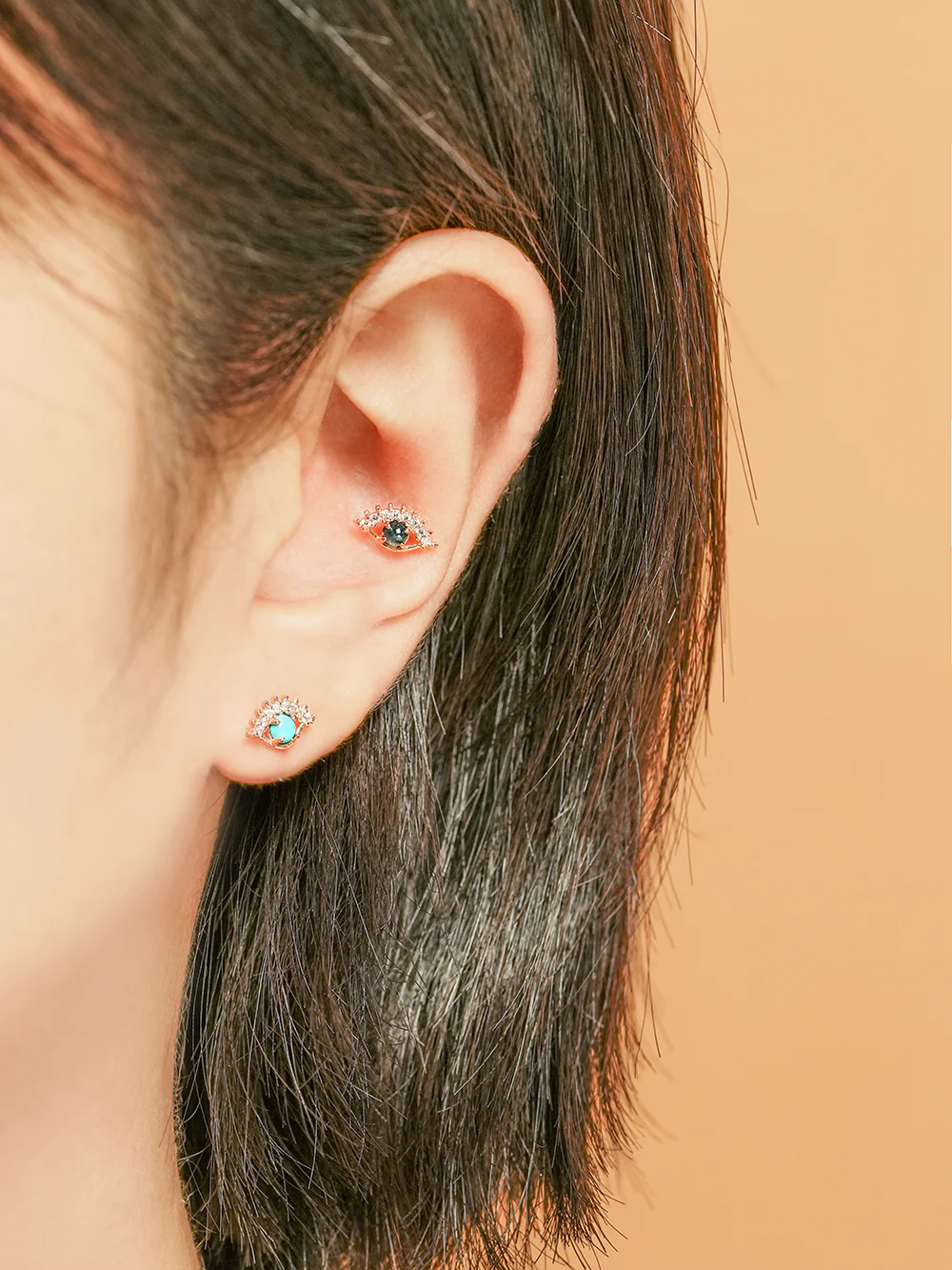 14K Blink Evil Eye Cartilage Earring 20G - Image 16
