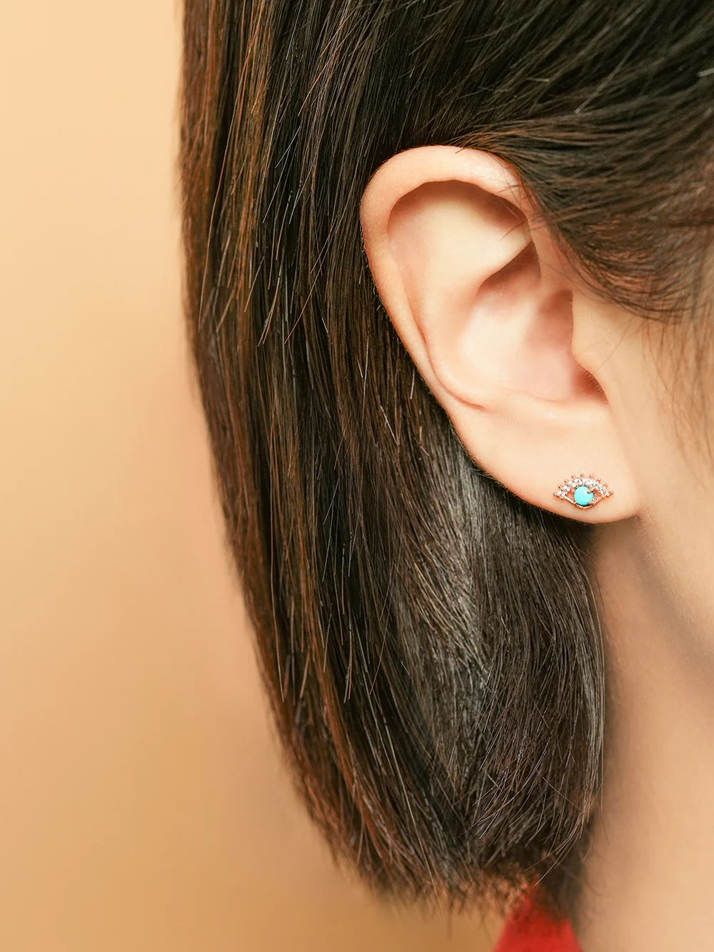 14K Blink Evil Eye Cartilage Earring 20G - Image 5