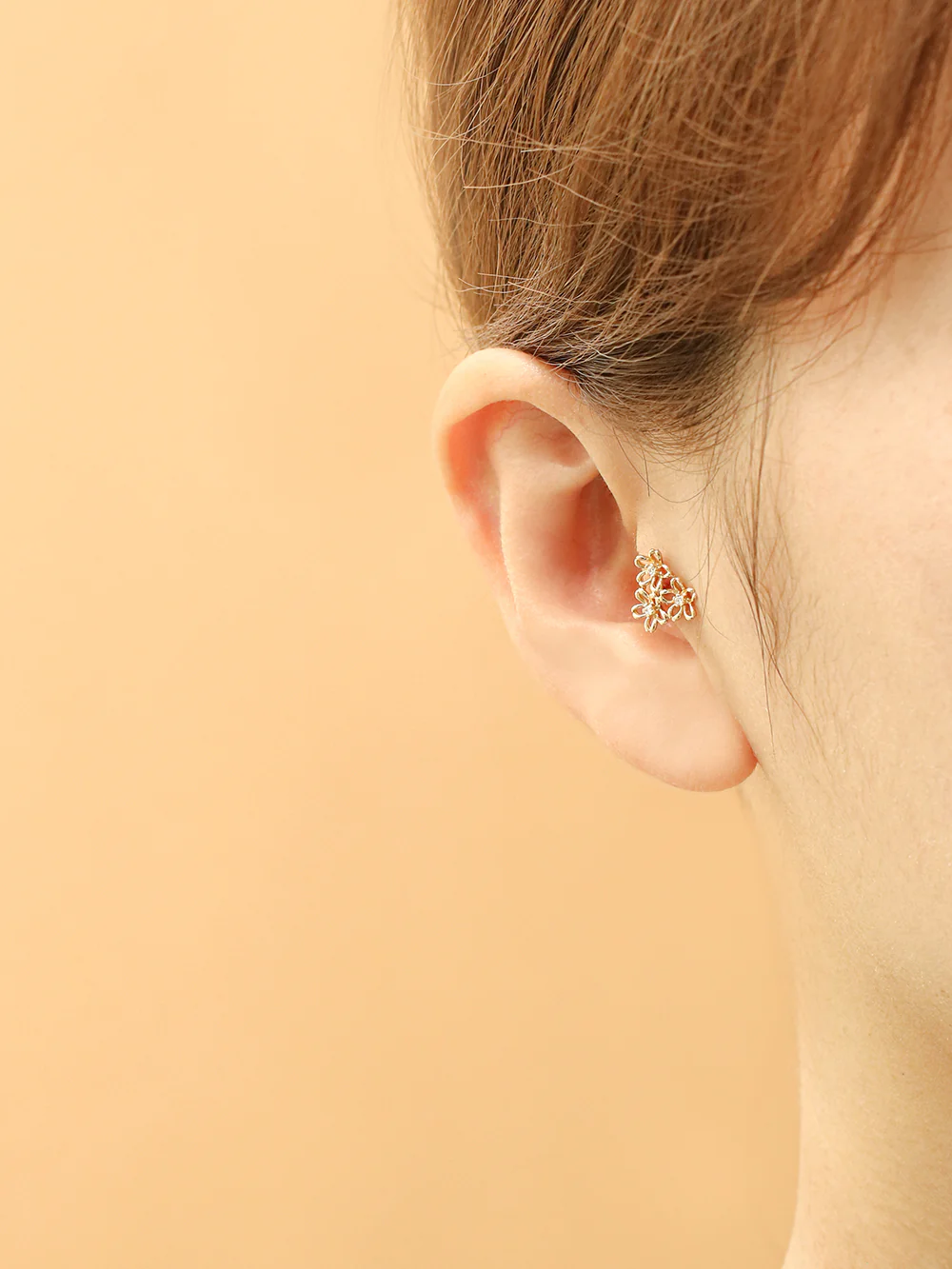 14K Gold Flower Garden Internally Threaded Labret Piercing 18G16G - Image 6