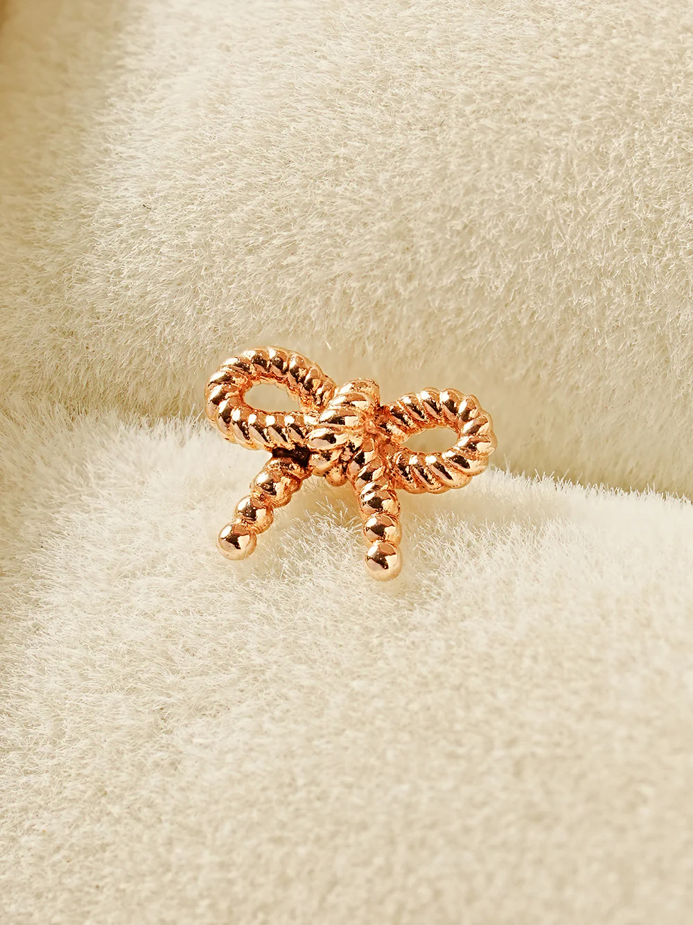 14K Gold Frill Ribbon Cartilage Earring 18G16G - Image 9