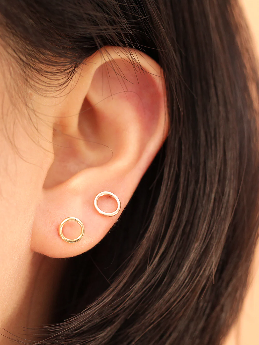 14K Gold Fruits Loop Stud Earring - Image 2