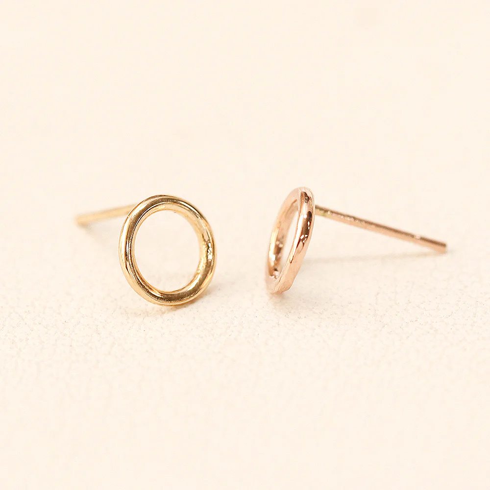 14K Gold Fruits Loop Stud Earring - Image 3