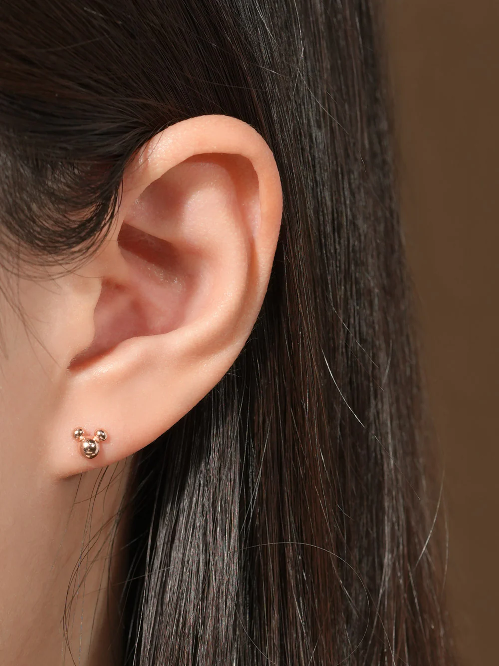 14K Gold Golden Mouse Cartilage Earring 20G - Image 2