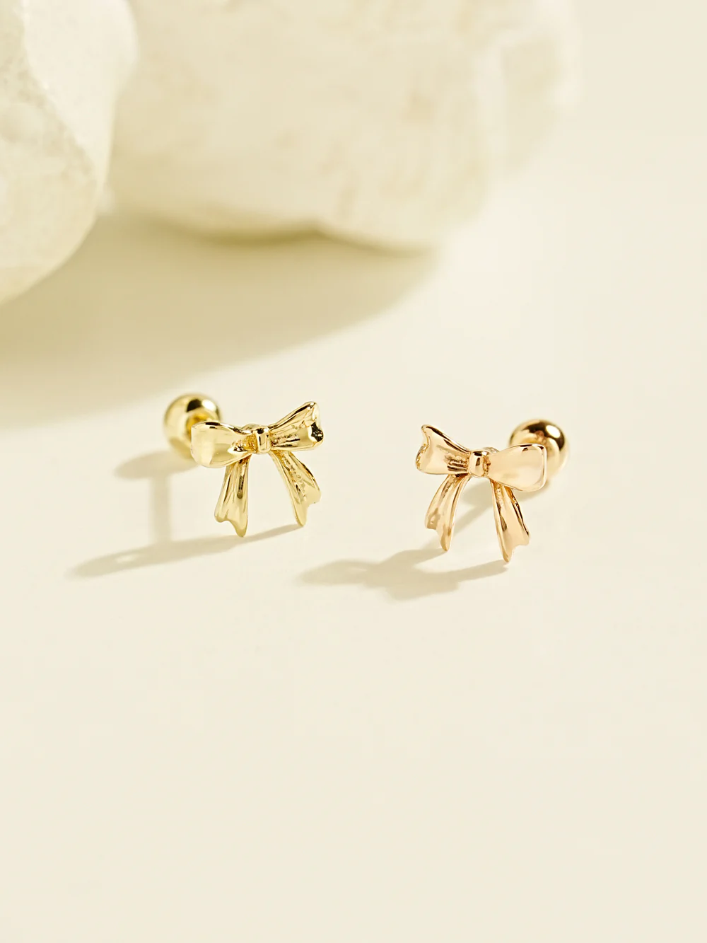 14K Gold Grace Ribbon Cartilage Earring 20G18G16G - Image 3