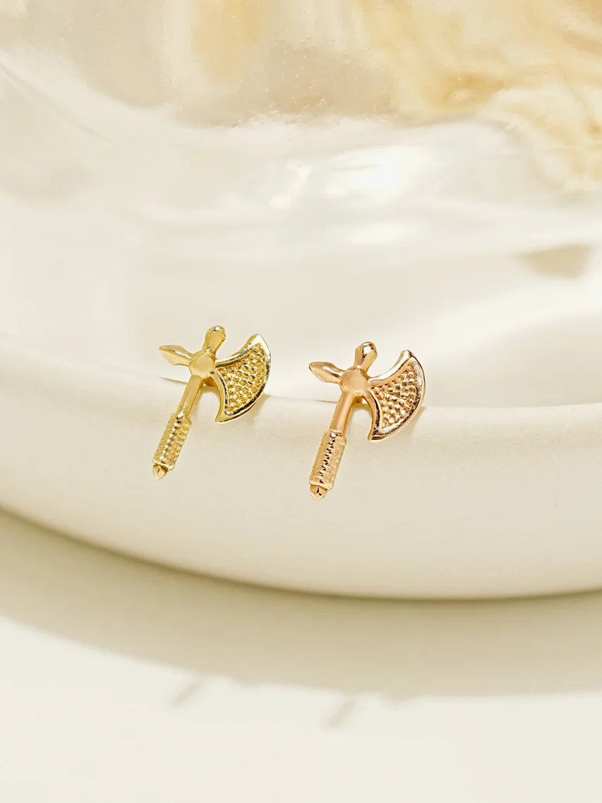 14K Gold Halloween Internally Threaded Labret Piercing Collection 18G16G - Image 4