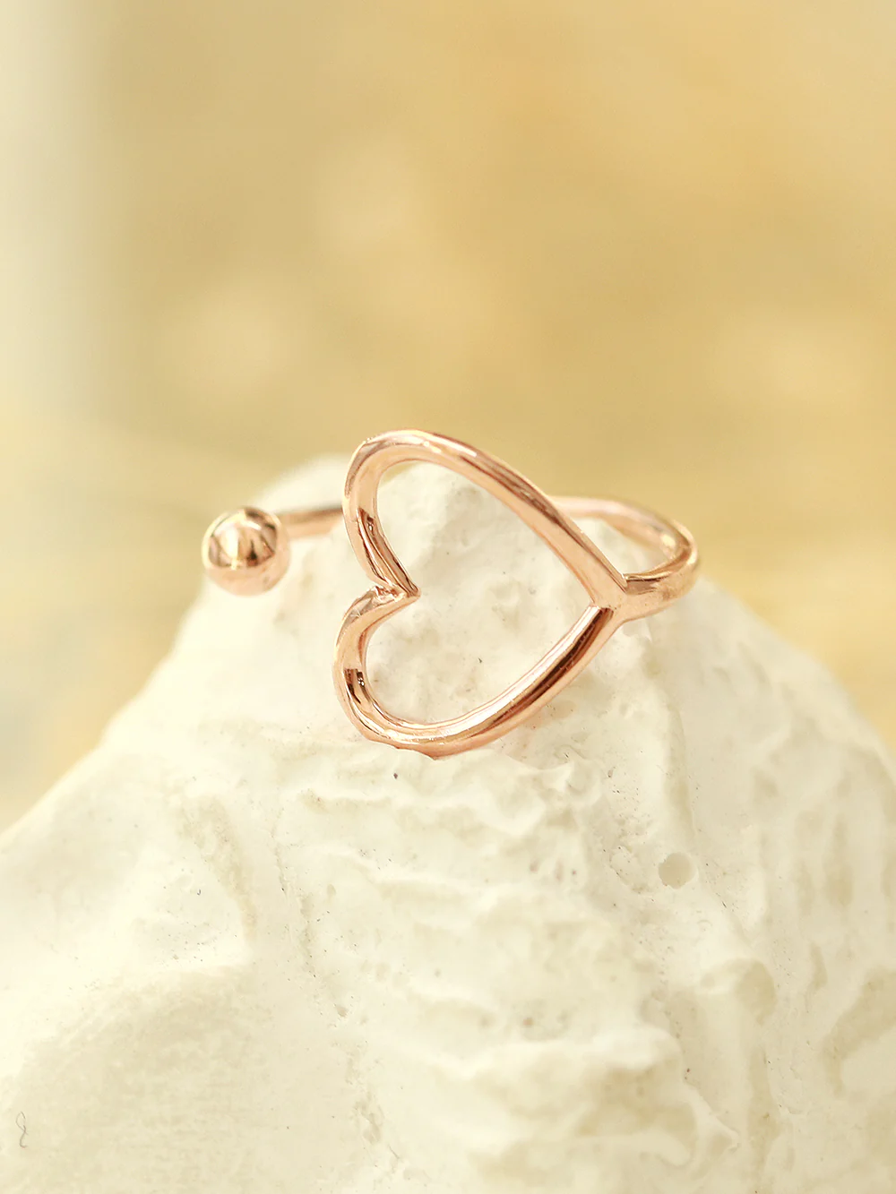 14K Gold Heart Point Ear Cuff - Image 3