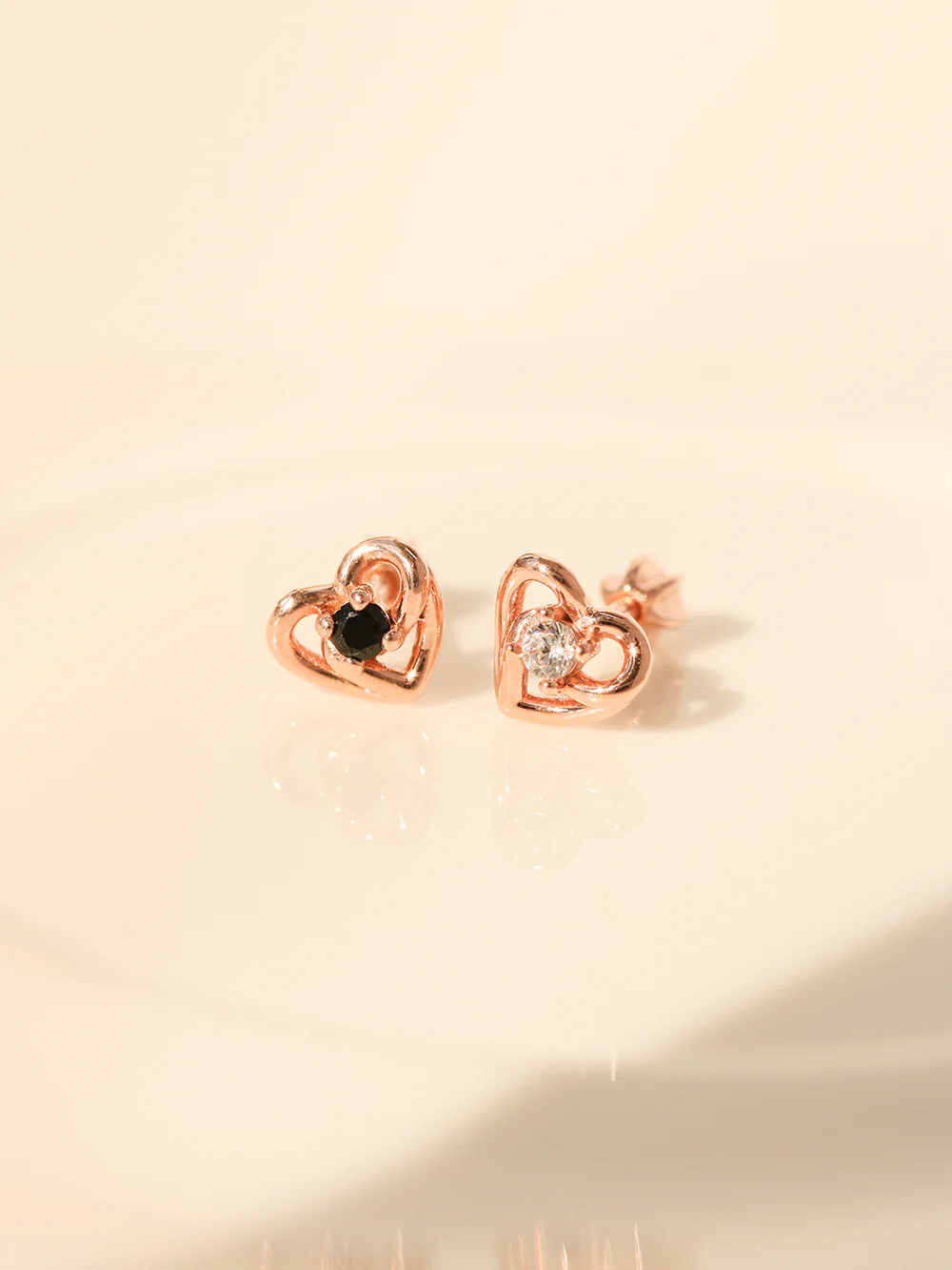 14K Gold Heart Pretzel Color Cubic Cartilage Earring 18G16G - Image 11
