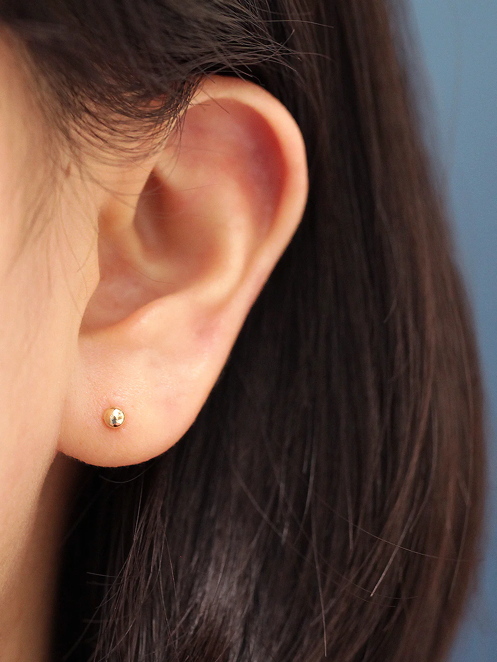 14K Gold Heavy Ball Cartilage Earring 20G18G16G - Image 5