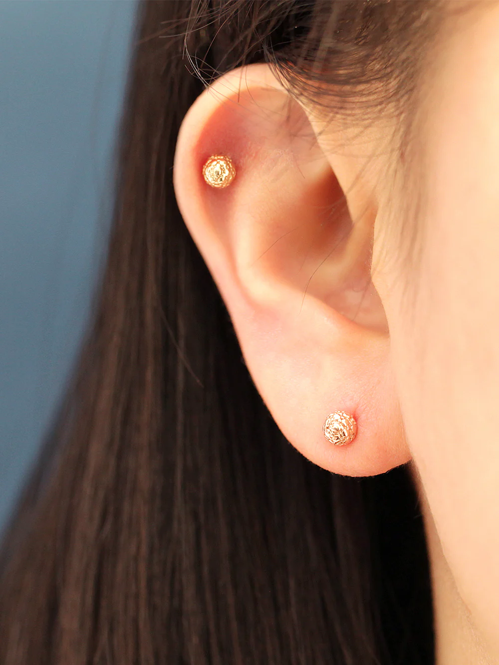 14K Gold Hemisphere Cartilage Earring 20G18G16G - Image 7