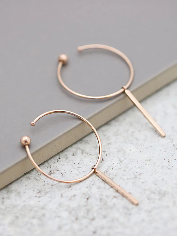14K Gold Hoop Earring 18g