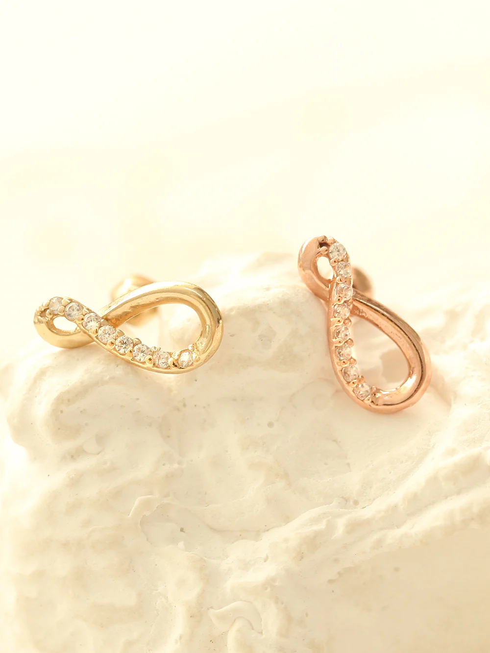 14K Gold Infinite Cubic Cartilage Earring 18G16G - Image 7