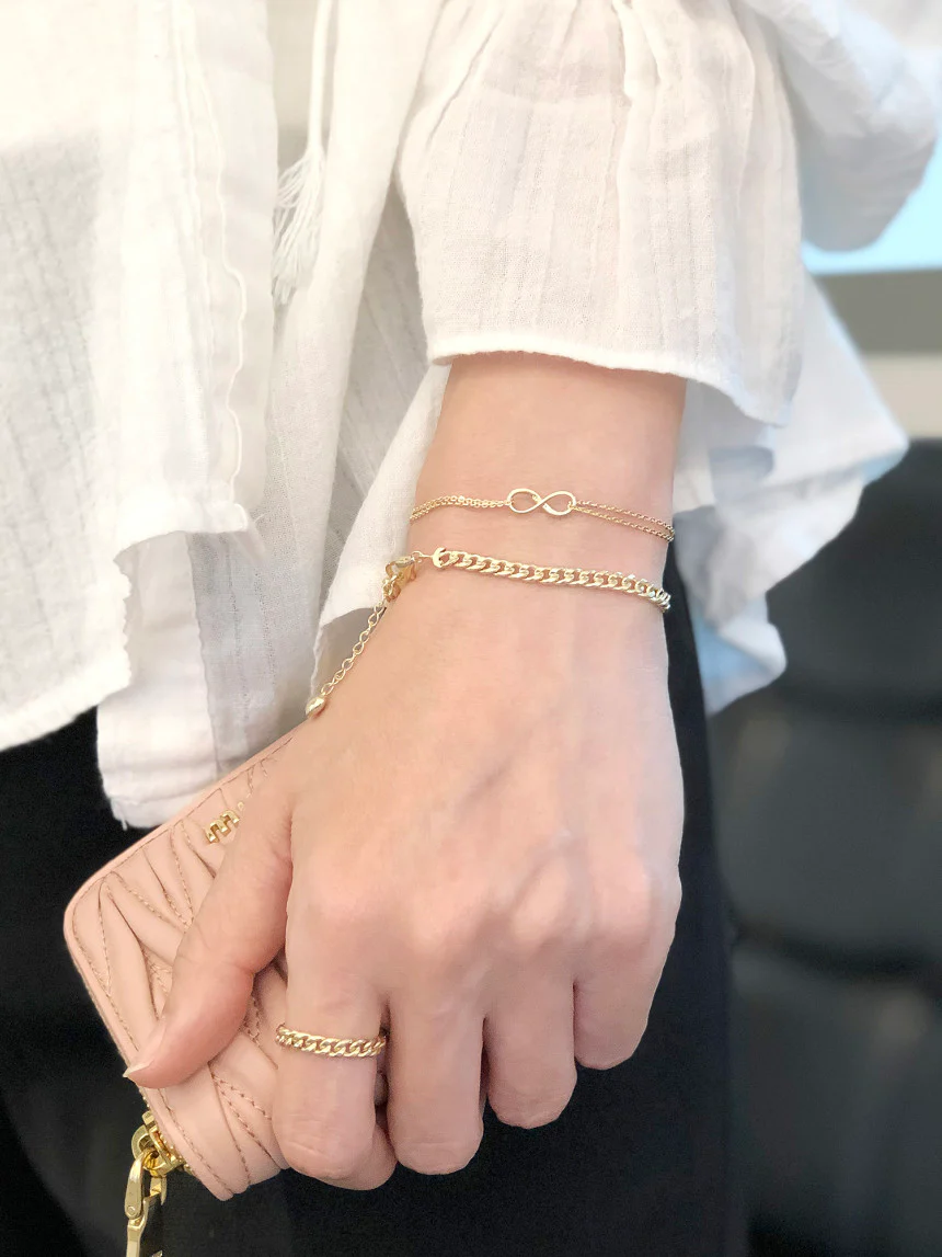 14K Gold Infinity Anklet & Bracelet - Image 10