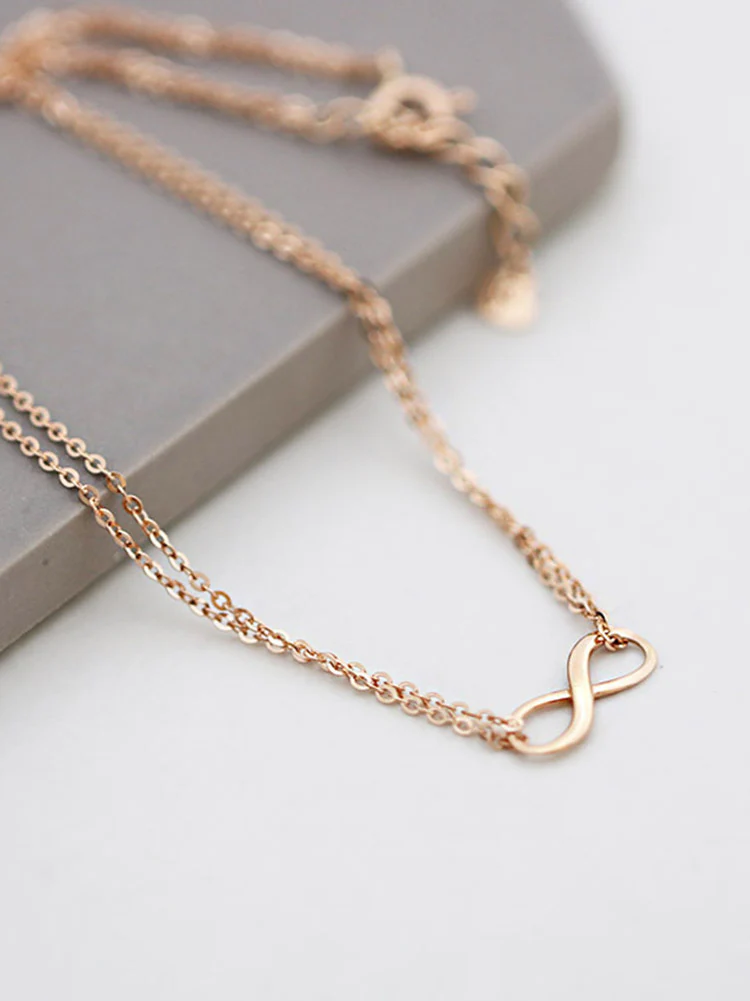 14K Gold Infinity Anklet & Bracelet - Image 4