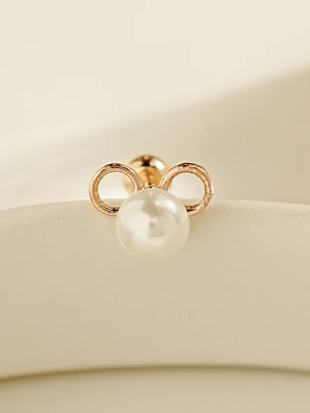 14K Gold Infinity Mouse Cartilage Earring 20G - Image 5