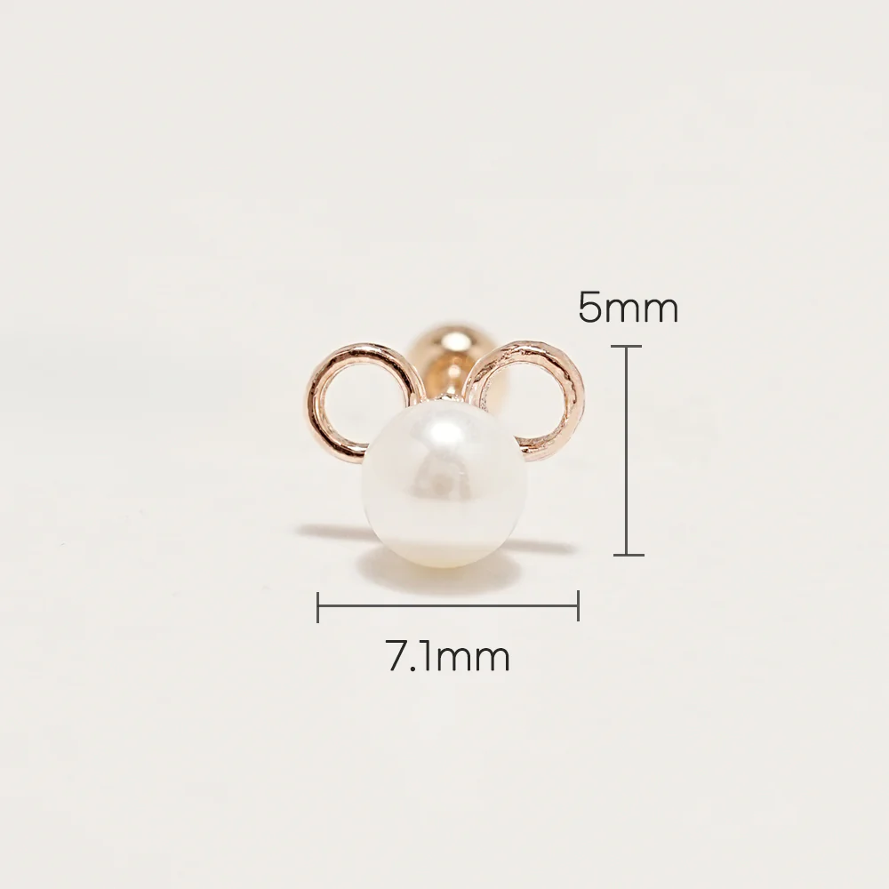 14K Gold Infinity Mouse Cartilage Earring 20G - Image 7