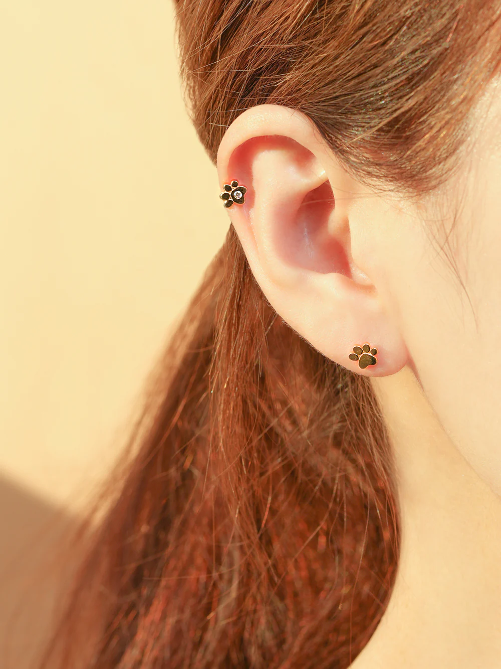 14K Gold Jelly Paw Cartilage Earring 20G18G16G - Image 10