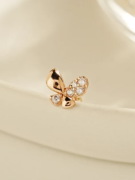 14K Gold Life Butterfly Cartilage Earring 20G