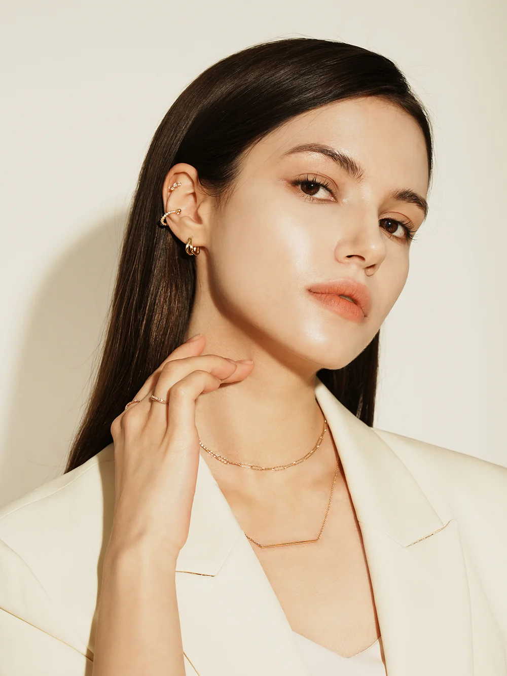 14K Gold Link Clip Chain Necklace - Image 13