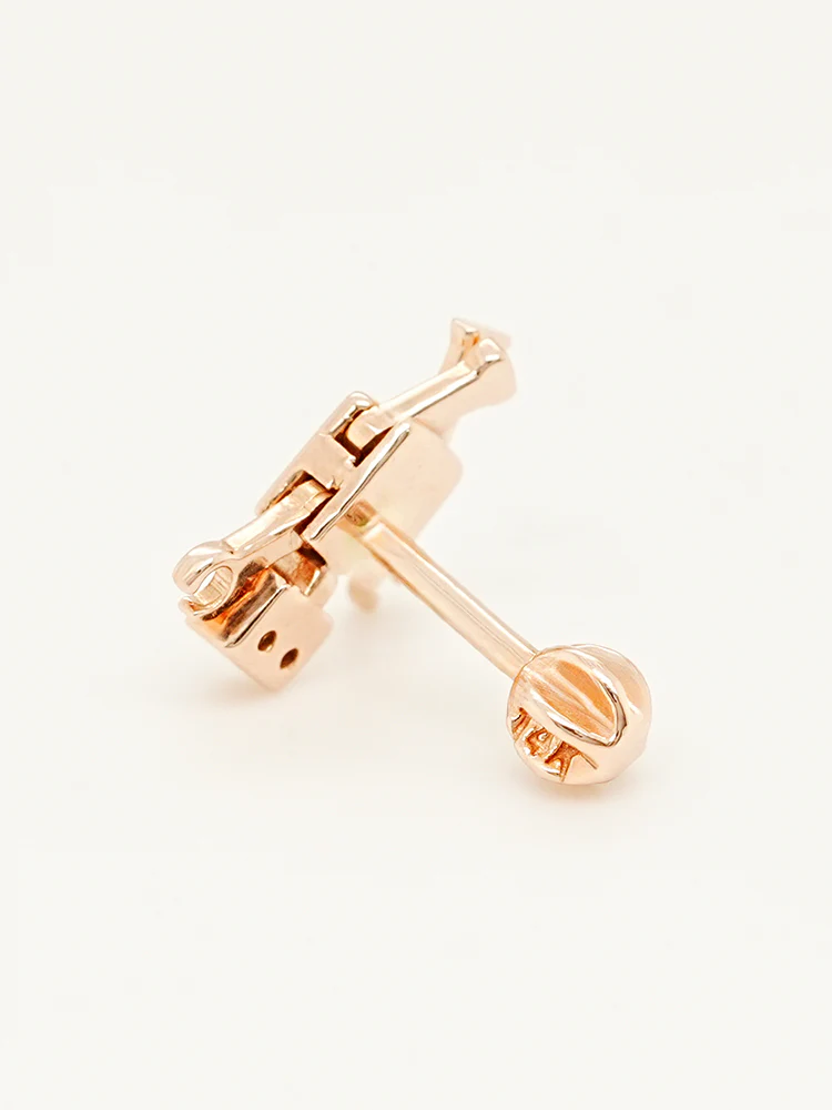 14K Gold Little Joint Robot Cartilage Earring 18G16G - Image 18