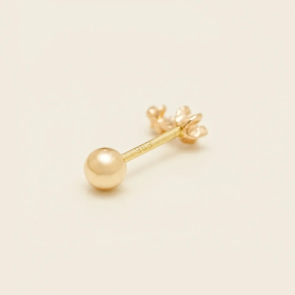 14K Gold Little Star Cartilage Earring 20G18G16G - Image 15